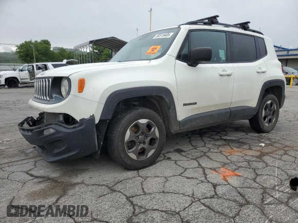 2017 Jeep Renegade Sport with VIN ZACCJBAB0HPF11056, listed as a Copart auction lot 56515405 with 159,547 mi miles and Salvage title. Bid and sale history available at DreamBid. Image 1.
