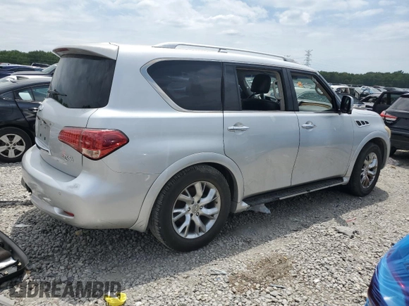 2011 Infiniti QX56 7-passenger with VIN JN8AZ2NF0B9501864, listed as a Copart auction lot 63815714 with Not Provided miles and Clean Title. Bid and sale history available at carsss.com. Image 3.