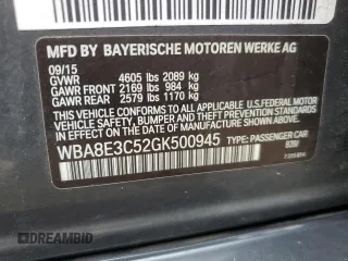 2016 BMW 3 Series 328i xDrive z VIN WBA8E3C52GK500945, wystawiony jako Copart lot #58083415 z przebiegiem 157 401 mil mil oraz Szkoda całkowita • Salvage title. Historia ofert i sprzedaży dostępna na DreamBid. Obrazek 12.