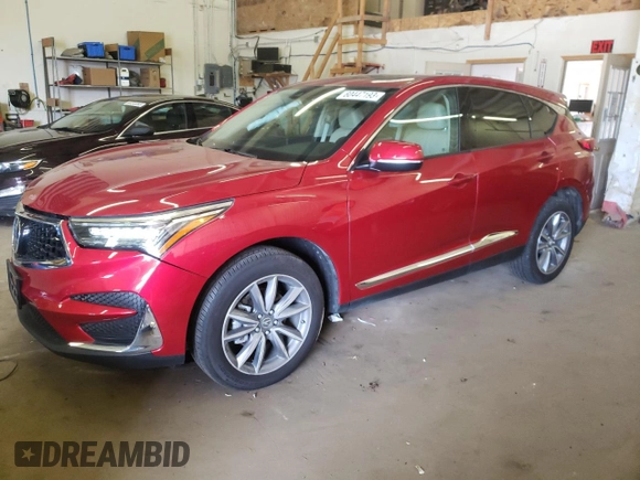 2020 Acura RDX w/Technology Pkg with VIN 5J8TC2H54LL025827, listed as a Copart auction lot 60447193 with 34,207 mi miles. Bid and sale history available at carsss.com. Image 1.