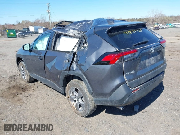 2023 Toyota RAV4 XLE with VIN 2T3P1RFV7PW369012, listed as a IAAI auction lot 41822325 with 57,527 mi miles. Bid and sale history available at carsss.com. Image 3.