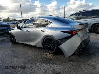 2023 Lexus IS with VIN JTHAP1D28P5004830, listed as a Copart auction lot 46815625 with 12,214 mi miles and Salvage Title. Bid and sale history available at carsss.com. Image 2.