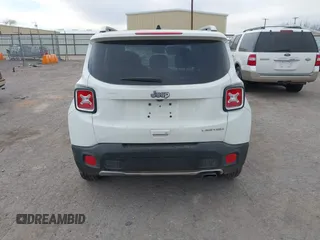 2018 Jeep Renegade Limited с VIN ZACCJADB6JPH99693, выставлен на аукционе IAAI как лот 41206945 с пробегом 52 865 миль миль и . История ставок и продаж доступна на DreamBid. Изображение 16.