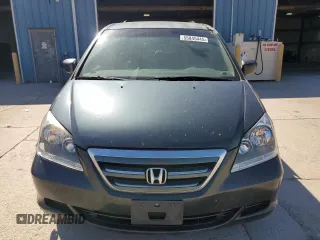 2005 Honda Odyssey EX z VIN 5FNRL38455B400474, wystawiony jako Copart lot #55845445 z przebiegiem Nie podano mil oraz Czysty tytuł • Clean title. Historia ofert i sprzedaży dostępna na DreamBid. Obrazek 5.