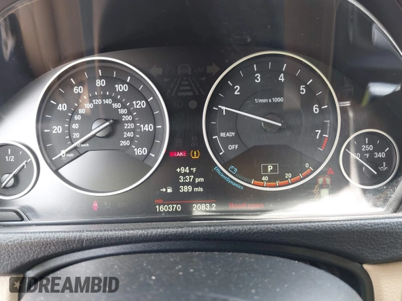 2013 BMW 3 Series 320i with VIN WBA3B1C50DK129576, listed as a IAAI auction lot 42393038 with 160,370 mi miles and . Bid and sale history available at DreamBid. Image 7.