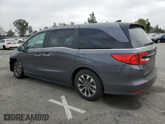 2023 Honda Odyssey EX-L with VIN 5FNRL6H66PB080121, listed as a Copart auction lot 43962925 with Not Provided miles and Salvage Title. Bid and sale history available at carsss.com. Image 2.