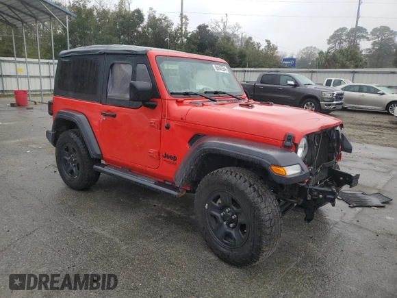 2021 Jeep Wrangler Sport with VIN 1C4GJXAG8MW788027, listed as a Copart auction lot 85940584 with 42,401 mi miles and Salvage Title. Bid and sale history available at DreamBid. Image 4.