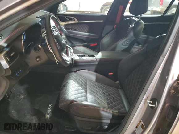 2023 Genesis G70 3.3T with VIN KMTG54TE7PU121577, listed as a Copart auction lot 78429434 with 15,343 mi miles and Salvage Title. Bid and sale history available at DreamBid. Image 7.