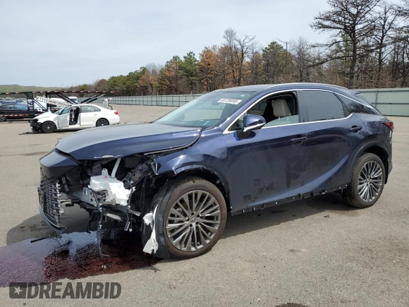 2024 Lexus RX 450h+ Luxury with VIN JTJCJMGA5R2022672, listed as a Copart auction lot 53726055 with 3,963 mi miles and Salvage title. Bid and sale history available at DreamBid. Image 1.