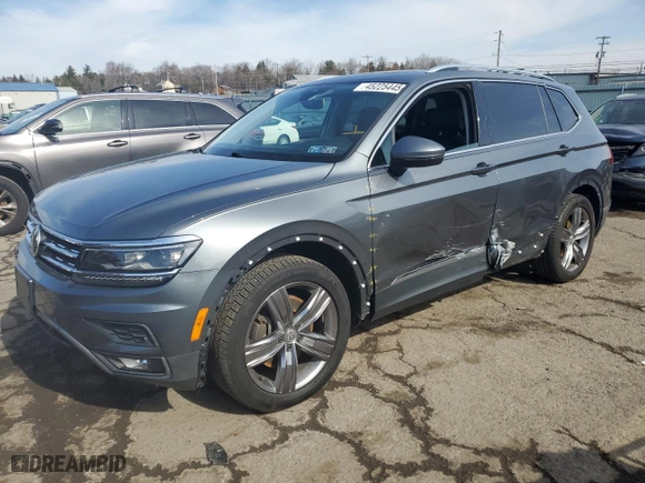 2019 Volkswagen Tiguan SEL Premium with VIN 3VV4B7AX7KM017038, listed as a Copart auction lot 45225445 with 70,500 mi miles and Salvage Title. Bid and sale history available at carsss.com. Image 1.