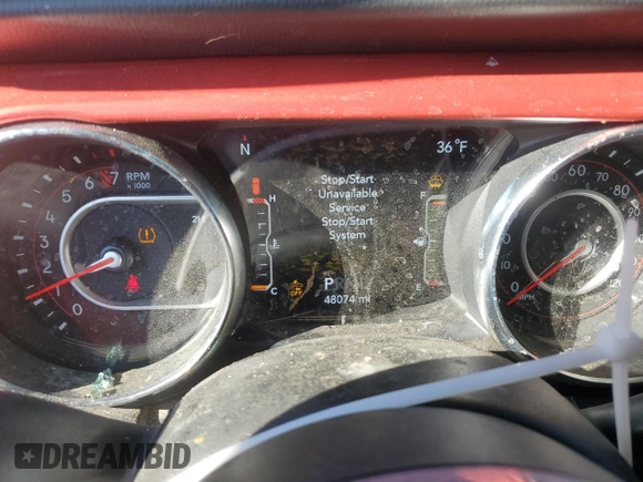2021 Jeep Wrangler Unlimited Rubicon with VIN 1C4HJXFG8MW706357, listed as a Copart auction lot 82180714 with 48,074 mi miles and Salvage Title. Bid and sale history available at carsss.com. Image 9.