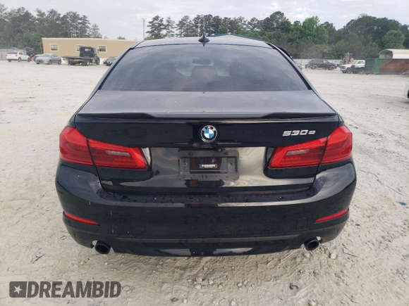 2020 BMW 5 Series 530e with VIN WBAJA9C07LCD65408, listed as a Copart auction lot 55806404 with 17,480 mi miles and Salvage Title. Bid and sale history available at DreamBid. Image 6.