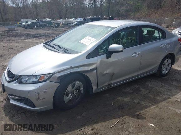 2015 Honda Civic Sedan LX with VIN 19XFB2F50FE702158, listed as a IAAI auction lot 41946929 with 48,646 mi miles. Bid and sale history available at carsss.com. Image 17.