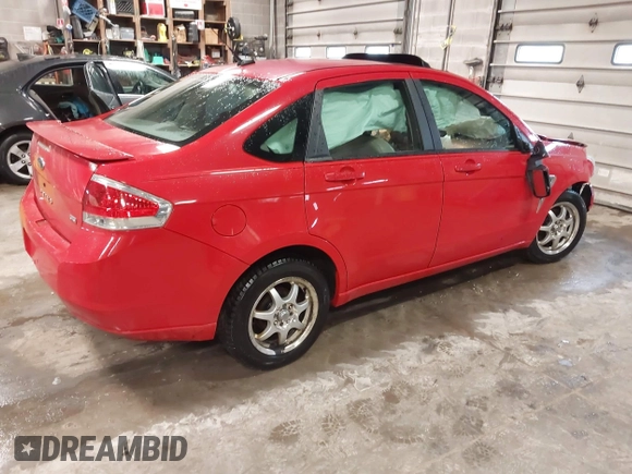 2008 Ford Focus SE with VIN 1FAHP35N48W169344, listed as a IAAI auction lot 41727580 with 203,596 mi miles. Bid and sale history available at carsss.com. Image 4.