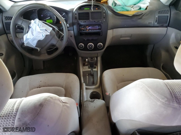 2008 Kia Spectra EX with VIN KNAFE122285579648, listed as a Copart auction lot 53661315 with 223,405 mi miles and Salvage Title. Bid and sale history available at carsss.com. Image 8.