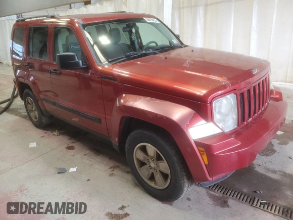 2008 Jeep Liberty Sport with VIN 1J8GN28K88W103024, listed as a Copart auction lot 50616455 with 166,324 mi miles and Clean Title. Bid and sale history available at DreamBid. Image 4.