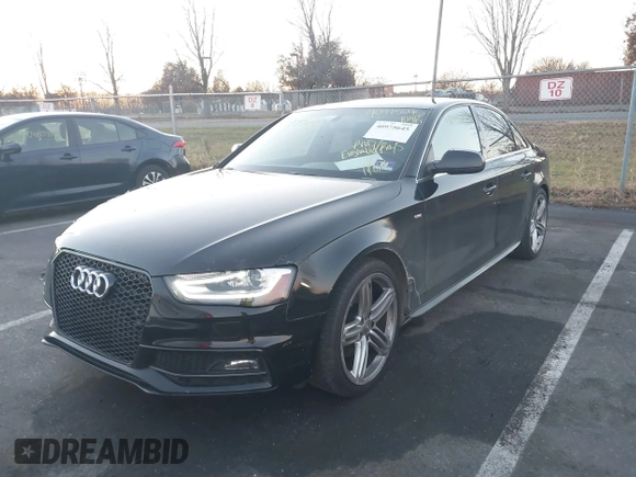 2013 Audi A4 2.0T Prestige with VIN WAUKFAFL9DN015049, listed as a IAAI auction lot 40975645 with 104,407 mi miles. Bid and sale history available at carsss.com. Image 2.