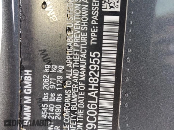 2020 BMW M4 z VIN WBS4Y9C06LAH82955, wystawiony jako Copart lot #57611175 z przebiegiem 65 227 mil mil oraz Szkoda całkowita • Salvage title. Historia ofert i sprzedaży dostępna na DreamBid. Obrazek 13.
