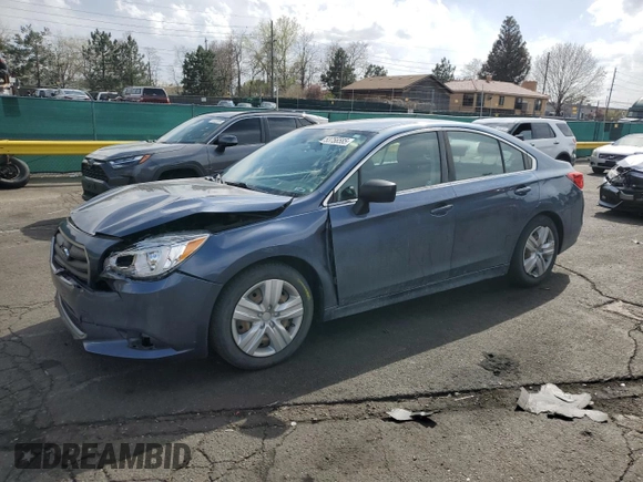 2015 Subaru Legacy 2.5i with VIN 4S3BNBA63F3048835, listed as a Copart auction lot 53756585 with 126,215 mi miles and Salvage title. Bid and sale history available at DreamBid. Image 1.