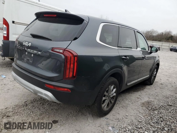 2022 Kia Telluride LX with VIN 5XYP24HC8NG267824, listed as a Copart auction lot 41791845 with 103,014 mi miles and Salvage title. Bid and sale history available at DreamBid. Image 3.