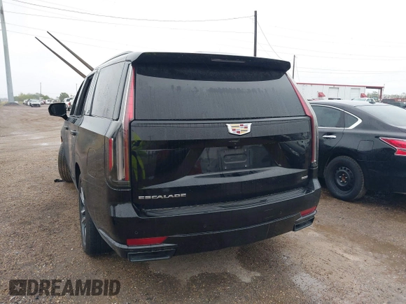 2023 Cadillac Escalade RWD Sport with VIN 1GYS3FKL8PR377251, listed as a IAAI auction lot 41336638 with 35,187 mi miles and . Bid and sale history available at DreamBid. Image 3.