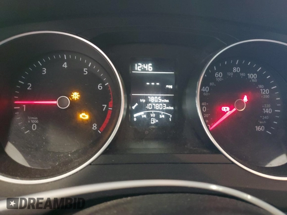 2015 Volkswagen Jetta SE with VIN 3VWD07AJ4FM404097, listed as a Copart auction lot 55054165 with 107,803 mi miles and Salvage title. Bid and sale history available at DreamBid. Image 9.