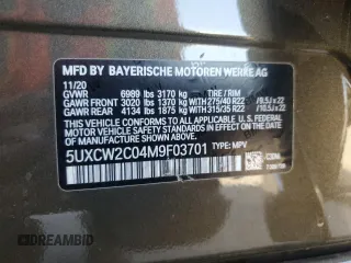2021 BMW X7 xDrive40i z VIN 5UXCW2C04M9F03701, wystawiony jako Copart lot #52409985 z przebiegiem Nie podano mil oraz Szkody całkowita. Historia ofert i sprzedaży dostępna na DreamBid. Obrazek 15.