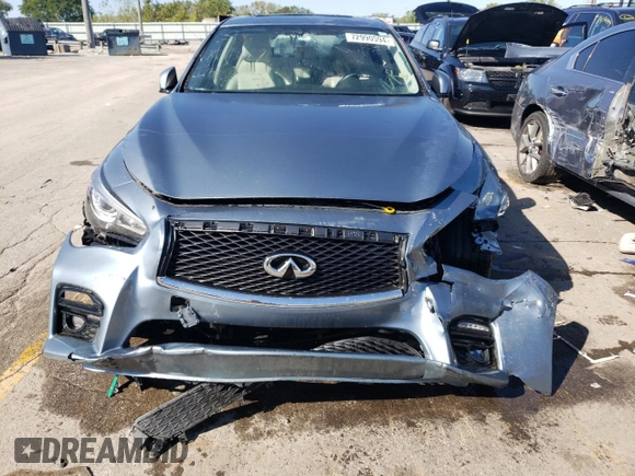 2016 Infiniti Q50 Red Sport 400 with VIN JN1FV7AR2GM451406, listed as a Copart auction lot 72990594 with Not Provided miles and Salvage Title. Bid and sale history available at DreamBid. Image 5.