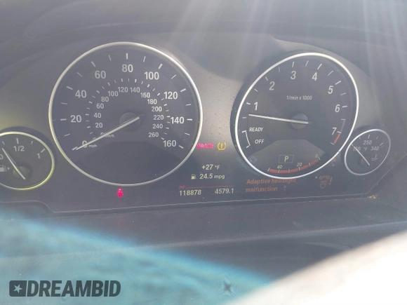 2015 BMW 3 Series 328i xDrive with VIN WBA3B5G55FNS12116, listed as a IAAI auction lot 41393965 with 118,878 mi miles. Bid and sale history available at carsss.com. Image 7.