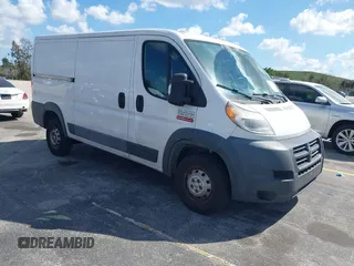 2017 Ram ProMaster Cargo with VIN 3C6TRVAG7HE546221, listed as a IAAI auction lot 41537359 with 160,124 mi miles and . Bid and sale history available at DreamBid. Image 1.