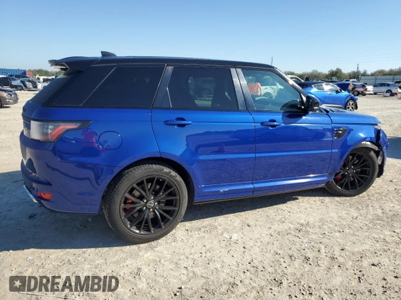 2020 Land Rover Range Rover Sport SVR with VIN SALWZ2RE2LA746158, listed as a Copart auction lot 46848485 with 15,320 mi miles and Salvage Title. Bid and sale history available at carsss.com. Image 3.