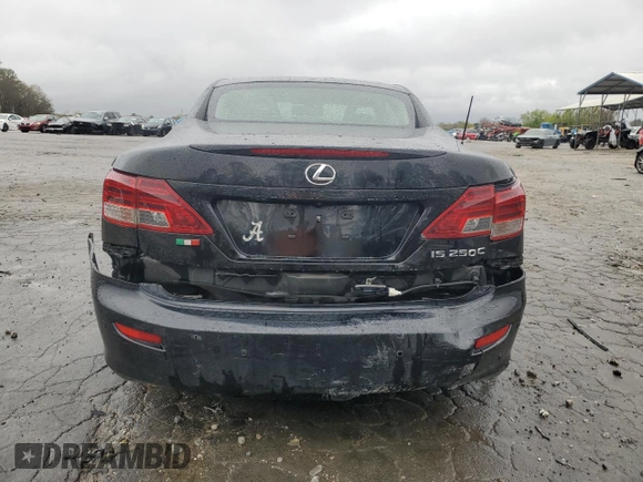 2012 Lexus IS 250 C with VIN JTHFF2C28C2522934, listed as a Copart auction lot 49918695 with 109,595 mi miles and Salvage title. Bid and sale history available at DreamBid. Image 6.