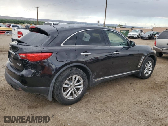 2013 Infiniti FX with VIN JN8CS1MU8DM141623, listed as a Copart auction lot 62533145 with 160,602 mi miles and Salvage title. Bid and sale history available at DreamBid. Image 3.