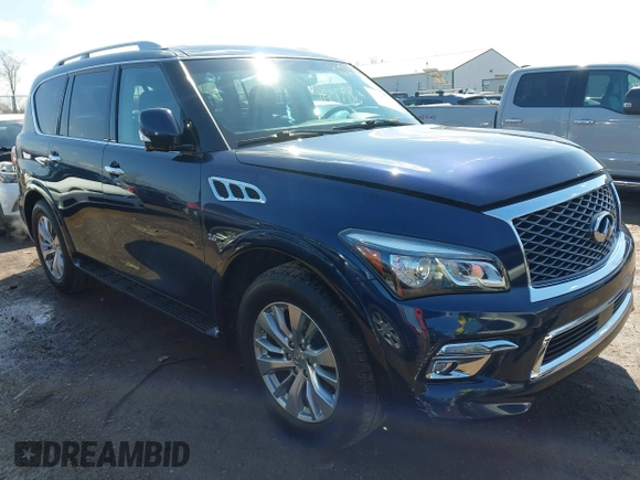 2016 Infiniti QX80 with VIN JN8AZ2NE7G9120964, listed as a IAAI auction lot 41897591 with 181,631 mi miles and . Bid and sale history available at DreamBid. Image 1.