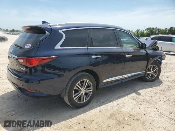2020 Infiniti QX60 Luxe with VIN 5N1DL0MNXLC511342, listed as a Copart auction lot 56343925 with 81,962 mi miles and Salvage title. Bid and sale history available at DreamBid. Image 3.