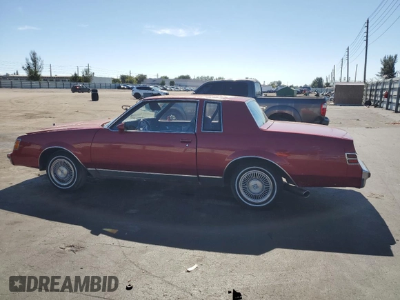 1983 Buick Regal with VIN 1G4AM47A1DH963801, listed as a Copart auction lot 42805055 with 163,296 mi miles and Salvage Title. Bid and sale history available at DreamBid. Image 2.