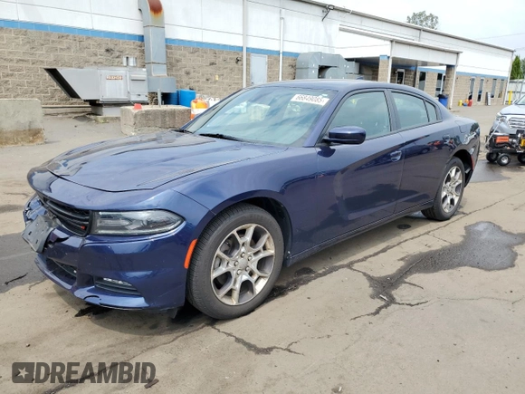 2015 Dodge Charger SXT with VIN 2C3CDXJG7FH848665, listed as a Copart auction lot 66849085 with 88,023 mi miles and Salvage title. Bid and sale history available at DreamBid. Image 1.