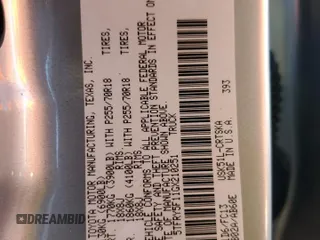 2016 Toyota Tundra SR5 z VIN 5TFRY5F11GX210251, wystawiony jako Copart lot #84218974 z przebiegiem 53 047 mil mil oraz Szkoda całkowita • Salvage title. Historia ofert i sprzedaży dostępna na DreamBid. Obrazek 14.