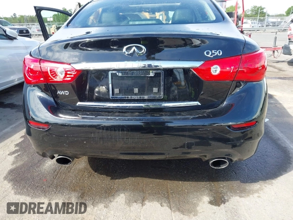 2017 Infiniti Q50 2.0t Premium with VIN JN1CV7AR5HM682126, listed as a IAAI auction lot 42065917 with 48,552 mi miles. Bid and sale history available at carsss.com. Image 15.