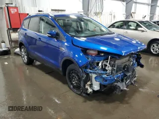 2018 Ford Escape Titanium with VIN 1FMCU9J98JUD07828, listed as a Copart auction lot 59053375 with 101,218 mi miles and Salvage title. Bid and sale history available at DreamBid. Image 4.