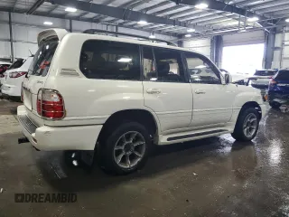 2000 Lexus LX 470 with VIN JT6HT00W9Y0109333, listed as a Copart auction lot 47589965 with 261,766 mi miles and Salvage Title. Bid and sale history available at DreamBid. Image 3.