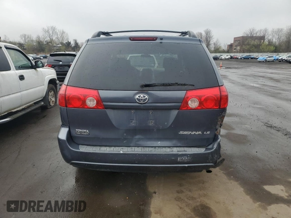 2008 Toyota Sienna CE with VIN 5TDZK23C98S108161, listed as a Copart auction lot 45525695 with 209,785 mi miles and Salvage Title. Bid and sale history available at carsss.com. Image 6.