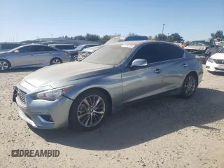 2018 Infiniti Q50 3.0t LUXE with VIN JN1EV7AP9JM352079, listed as a Copart auction lot 71255704 with 54,931 mi miles and Salvage Title. Bid and sale history available at carsss.com. Image 1.