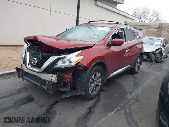 2017 Nissan Murano S with VIN 5N1AZ2MG9HN107961, listed as a IAAI auction lot 41838283 with 51,455 mi miles and . Bid and sale history available at carsss.com. Image 18.