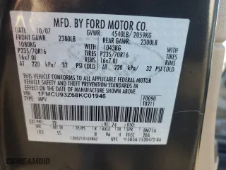 2008 Ford Escape XLT with VIN 1FMCU93Z68KC01946, listed as a Copart auction lot 47141445 with 152,589 mi miles and Salvage Title. Bid and sale history available at carsss.com. Image 13.