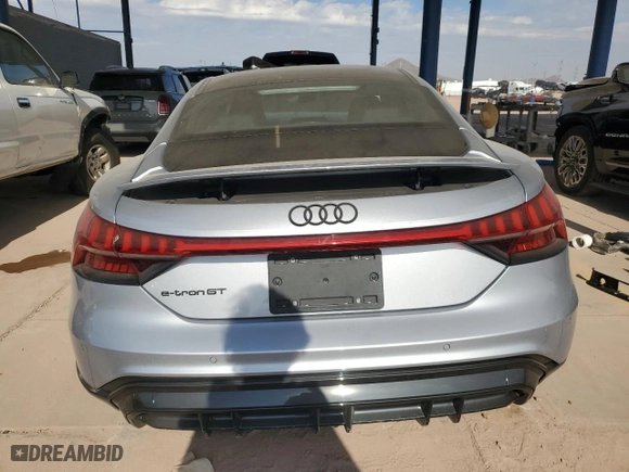 2022 Audi e-tron GT Prestige with VIN WAUDJBFW0N7003885, listed as a Copart auction lot 41626575 with 21,343 mi miles and Salvage Title. Bid and sale history available at carsss.com. Image 6.
