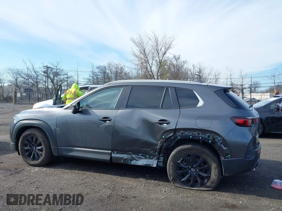 2025 Mazda CX-50 S Premium with VIN 7MMVABDM0SN316760, listed as a IAAI auction lot 41864360 with 6,555 mi miles and . Bid and sale history available at DreamBid. Image 14.