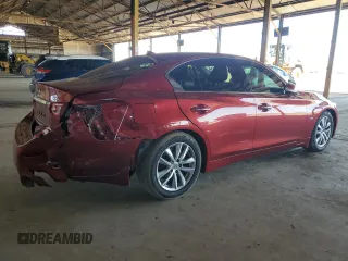 2015 Infiniti Q50 Sport with VIN JN1BV7AP0FM355656, listed as a Copart auction lot 56609315 with 117,641 mi miles and Salvage title. Bid and sale history available at DreamBid. Image 3.