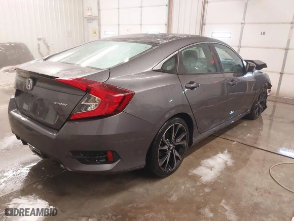 2019 Honda Civic Sedan Sport with VIN 2HGFC2F88KH556681, listed as a IAAI auction lot 41585019 with 92,349 mi miles. Bid and sale history available at carsss.com. Image 4.