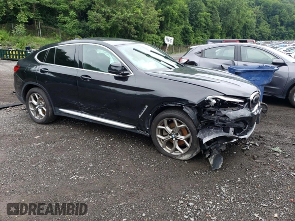 2020 BMW X4 xDrive30i with VIN 5UX2V1C06L9B74345, listed as a Copart auction lot 57495183 with 0 mi miles. Bid and sale history available at carsss.com. Image 4.